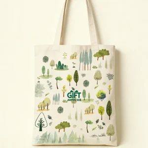 佳優 GIFT 森林系帆布托特包｜環保文青手提袋 大容量通勤包